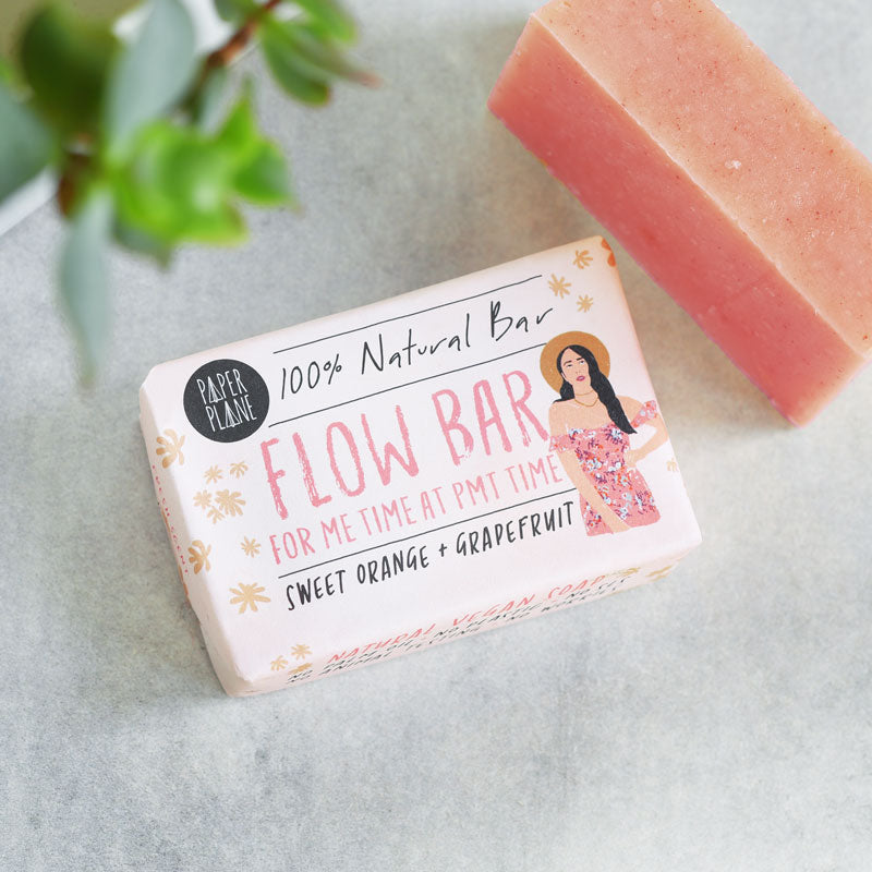 Flow Bar for me time at PMT time orange and grapefruit soap by Paper Plane