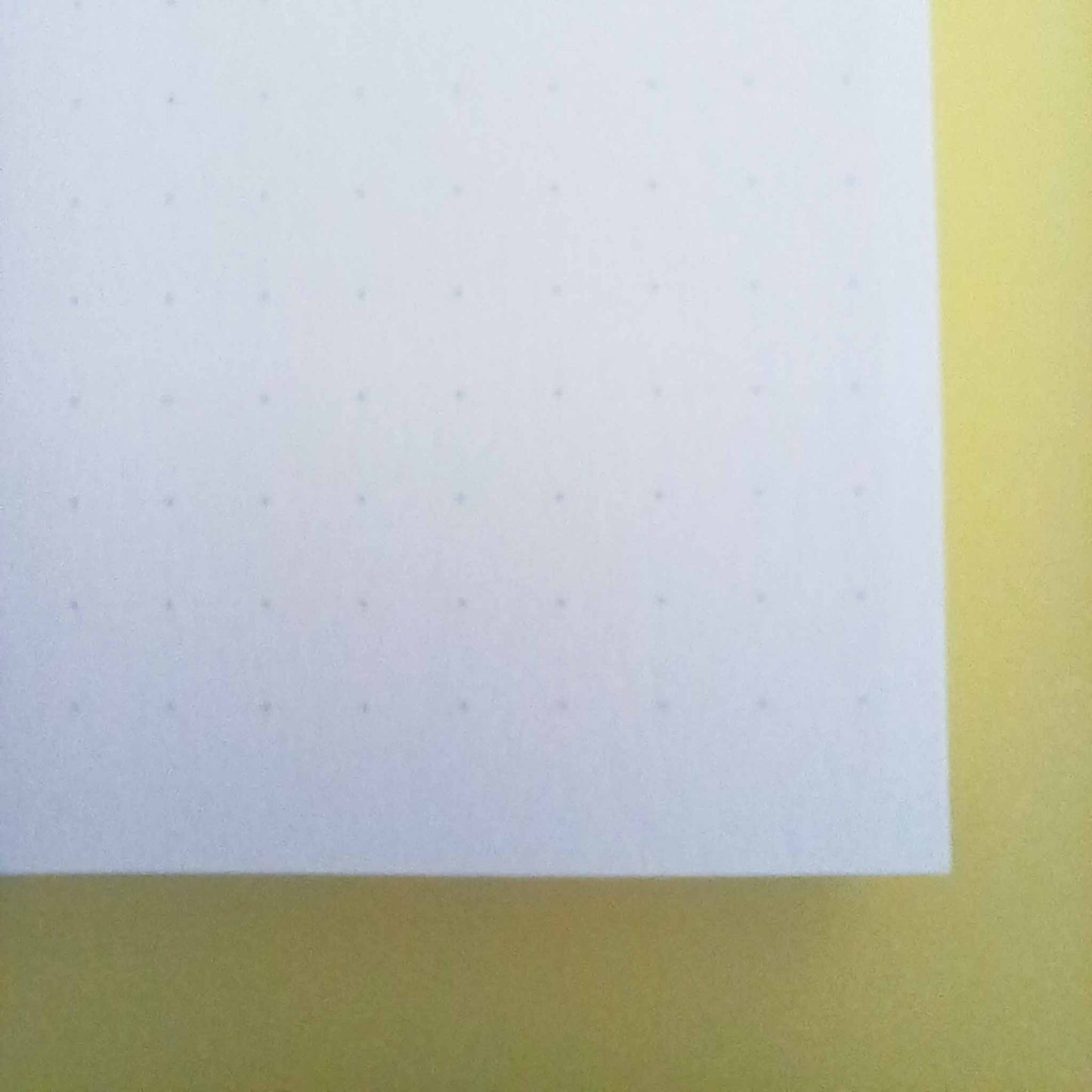 Close up of dot grid page of journal