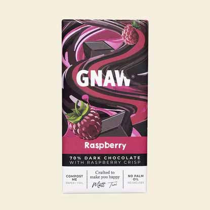 Gnaw Raspberry Dark Chocolate 80g