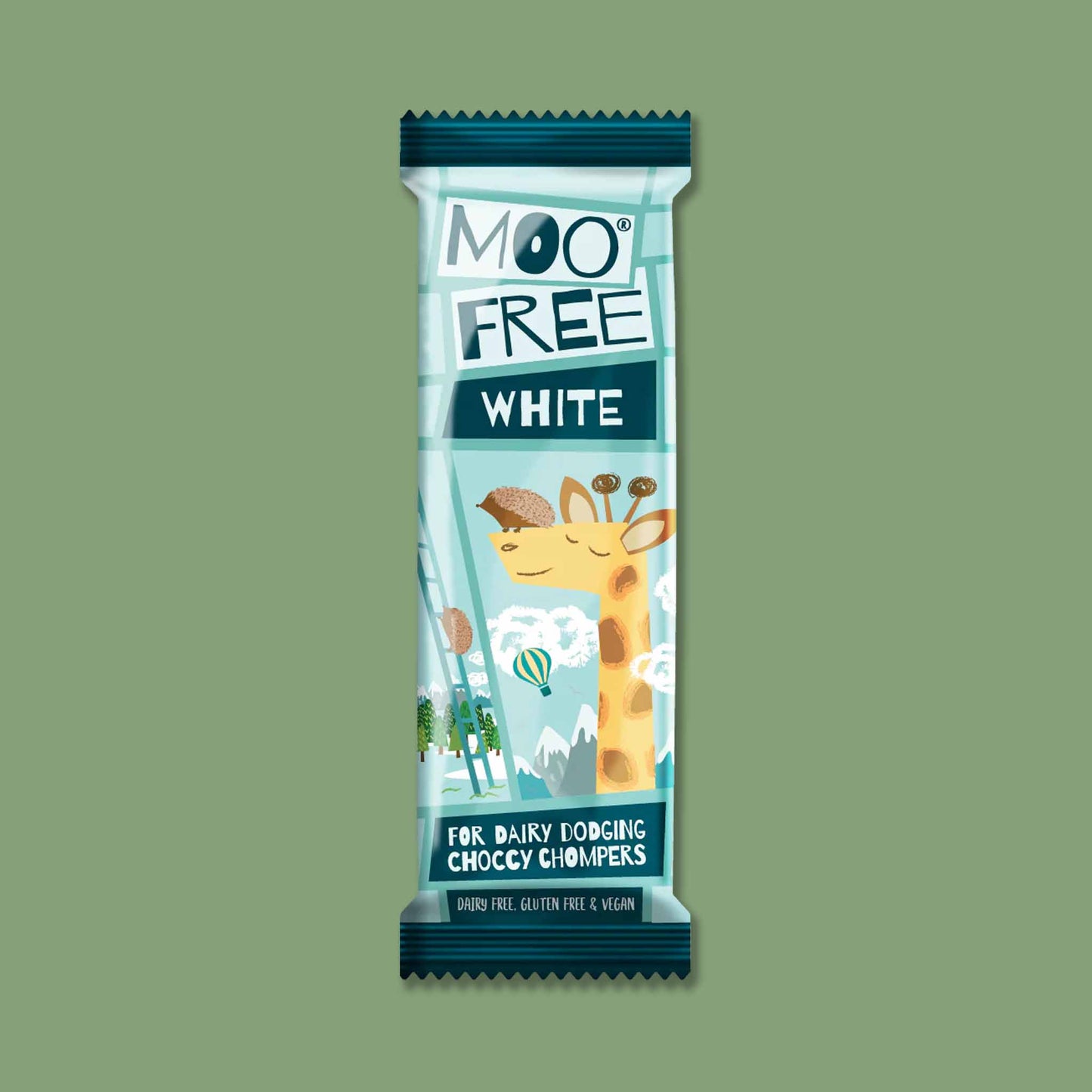 A 20g bar of vegan-friendly white chocolate