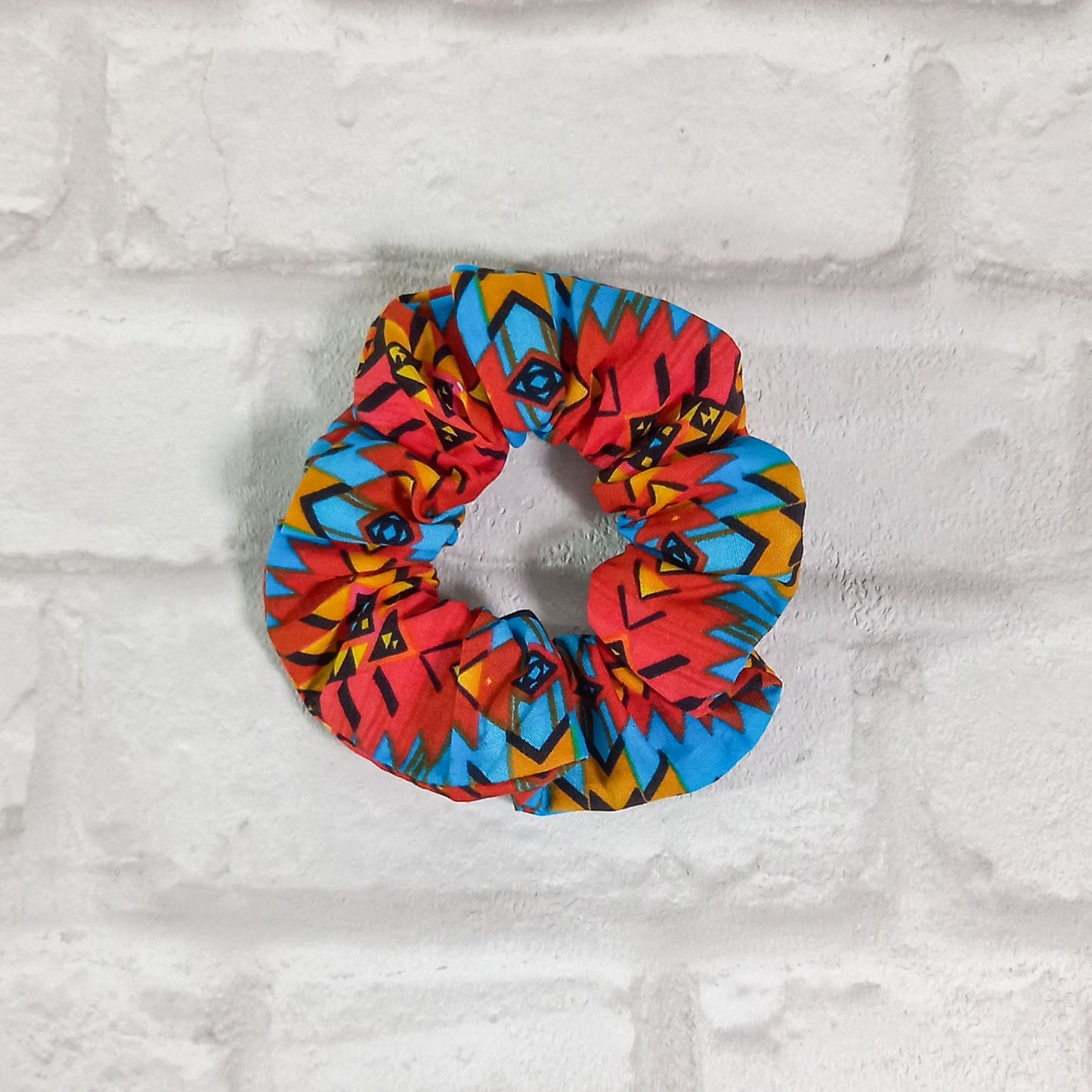 Aztec print scrunchie