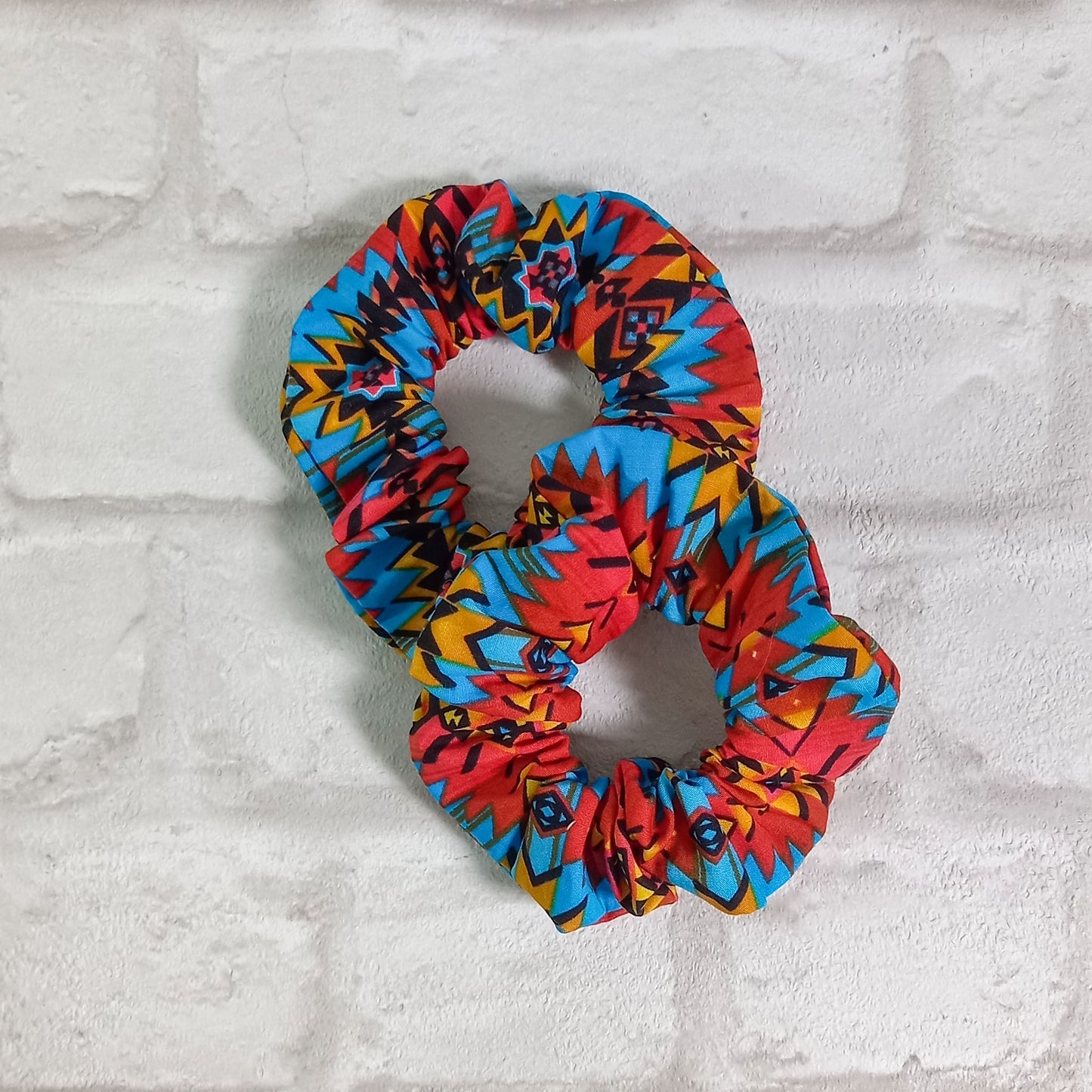 Aztec print scrunchie