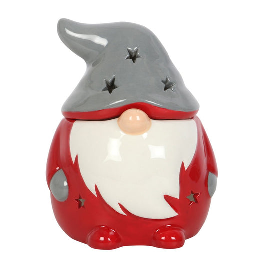 Red and Grey Gnome Oil Burner