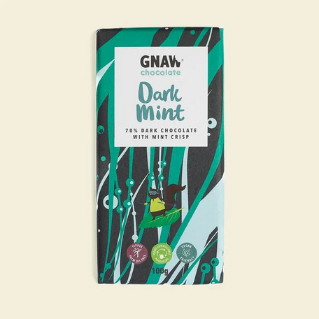 Gnaw Dark Mint Crisp Chocolate 100g (Vegan)