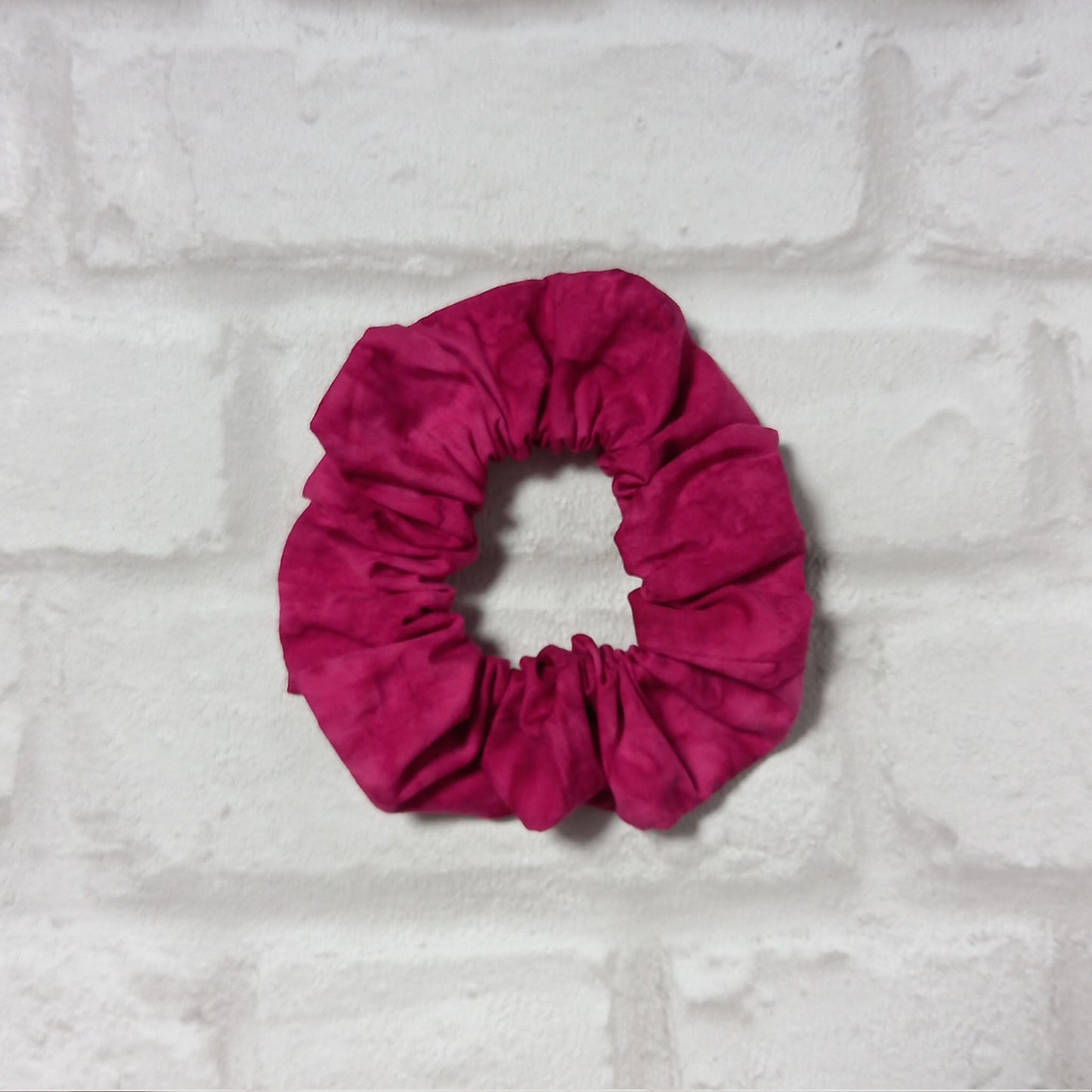 Pink batik scrunchie