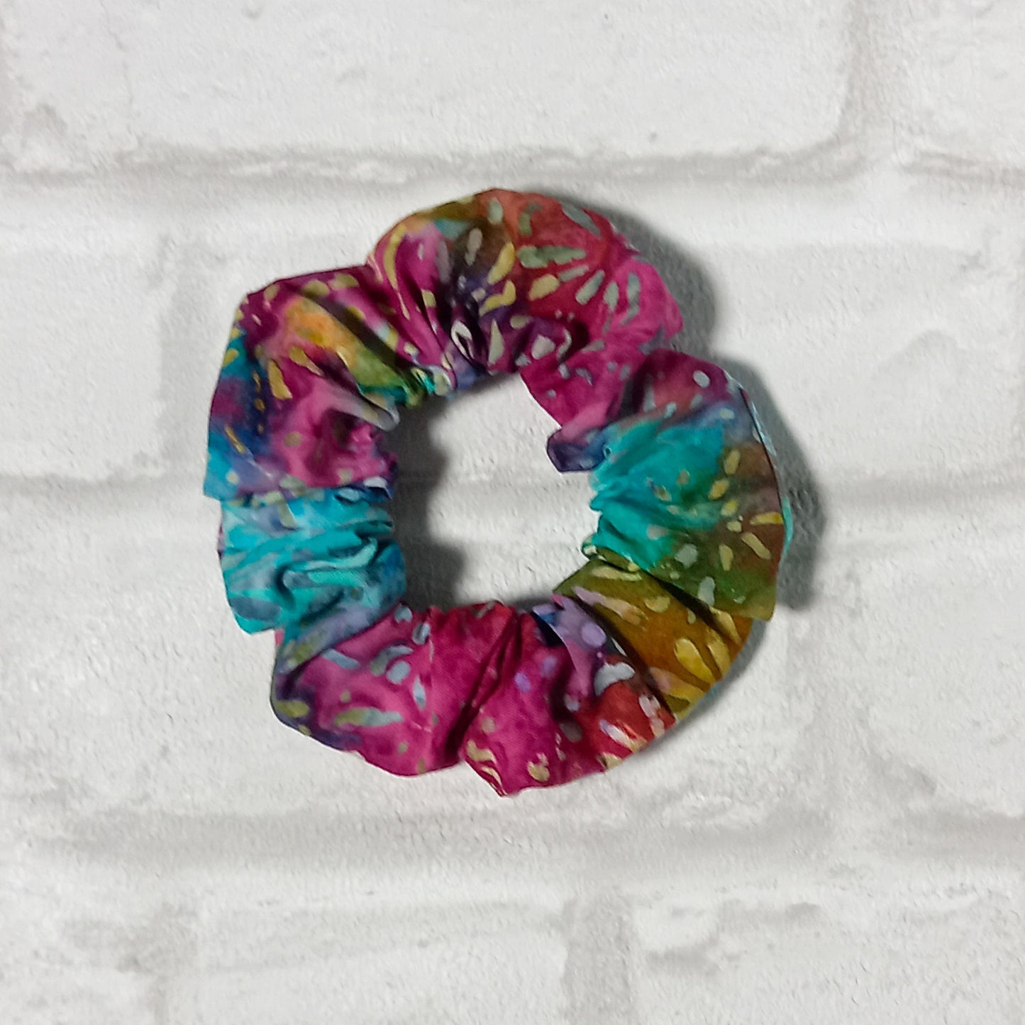 Multi patterned batik scrunchie